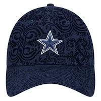 Women's New Era  Navy Dallas Cowboys Sport Night Flair 9TWENTY Adjustable Hat