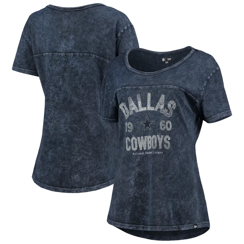 New Era Women's Dallas Cowboys Burnout T-Shirt - Navy - M (Medium)