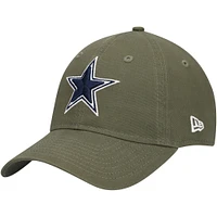 Casquette ajustable Main 9TWENTY pour femme Dallas Cowboys de New Era Olive