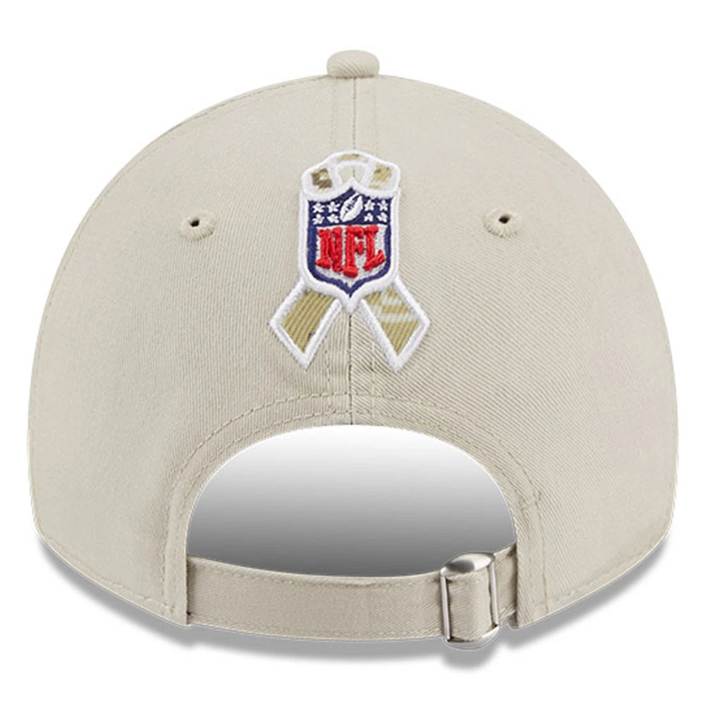 Women's New Era  Stone Dallas Cowboys 2023 Salute To Service 9TWENTY Adjustable Hat