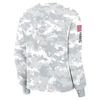 Women's Nike Arctic Camo Dallas Cowboys 2024 Salute To Service Performance Long Sleeve T-Shirt