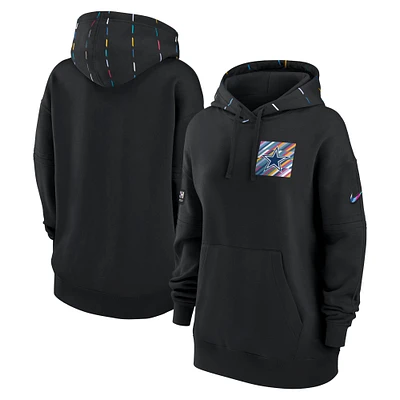 Sweat à capuche pour femme Nike Dallas Cowboys 2023 NFL Crucial Catch Club noir