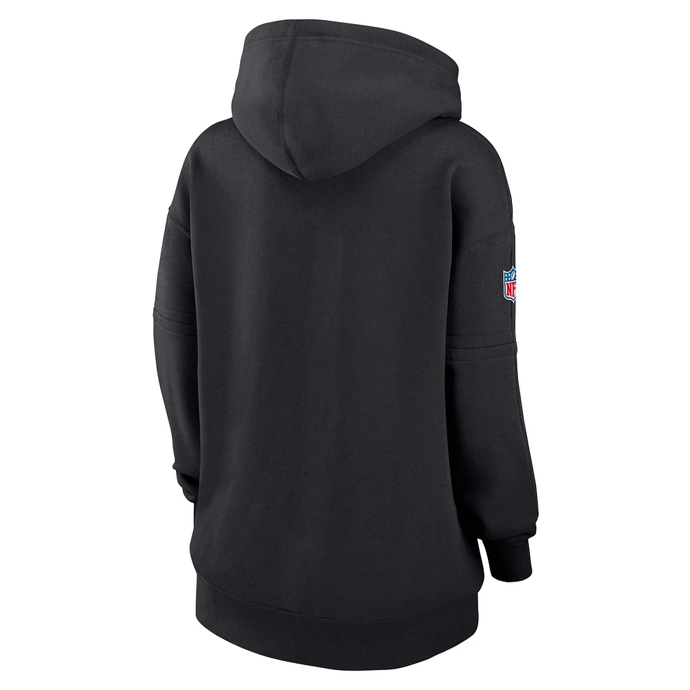 Women's Nike  Black Dallas Cowboys 2024 NFL Crucial Catch Club Pullover Hoodie