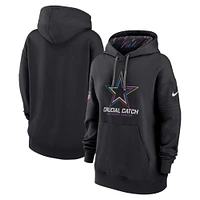 Women's Nike  Black Dallas Cowboys 2024 NFL Crucial Catch Club Pullover Hoodie