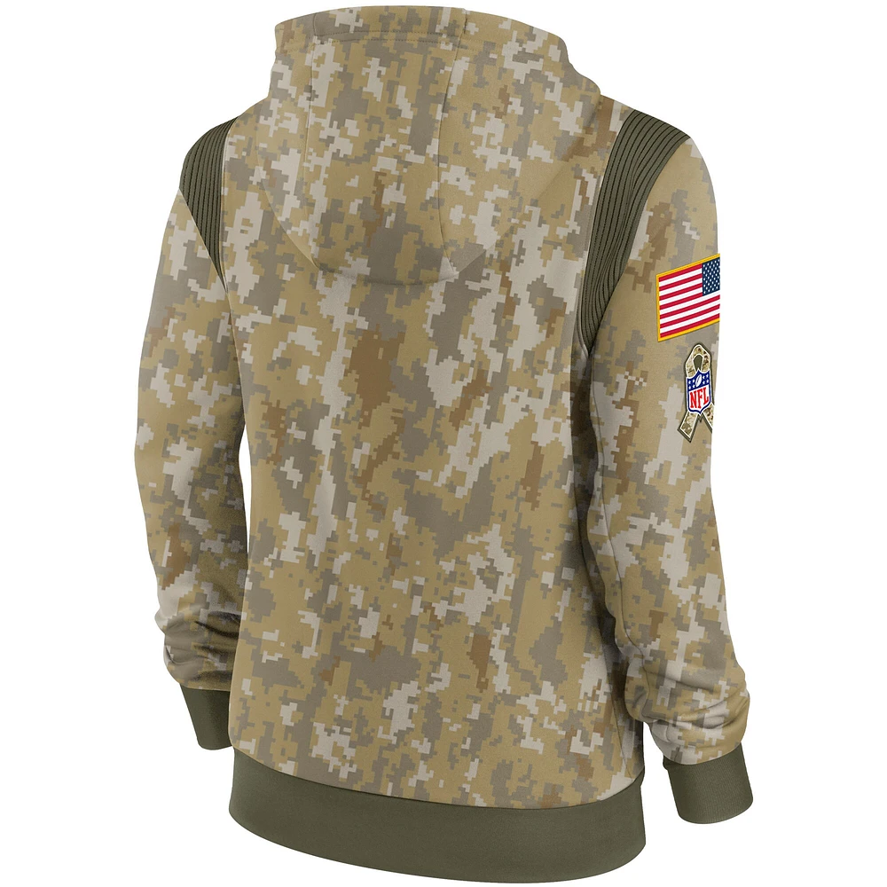 Nike Camo Dallas Cowboys 2021 Salute To Service pour femme - Therma Performance Pullover Hoodie