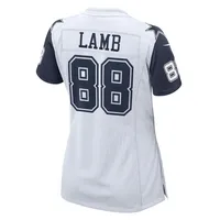 Maillot Nike CeeDee Lamb pour femme, blanc, Dallas Cowboys, 2e match alternatif