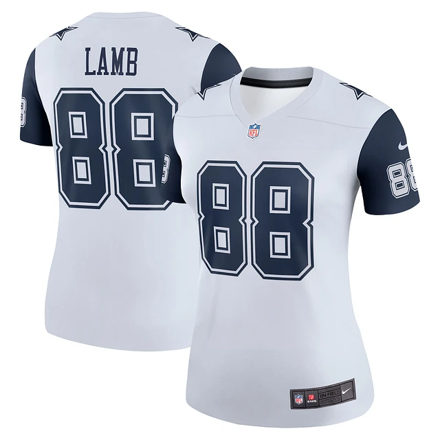 Women's Fanatics Branded CeeDee Lamb Navy Dallas Cowboys Plus Size Name & Number V-Neck T-Shirt