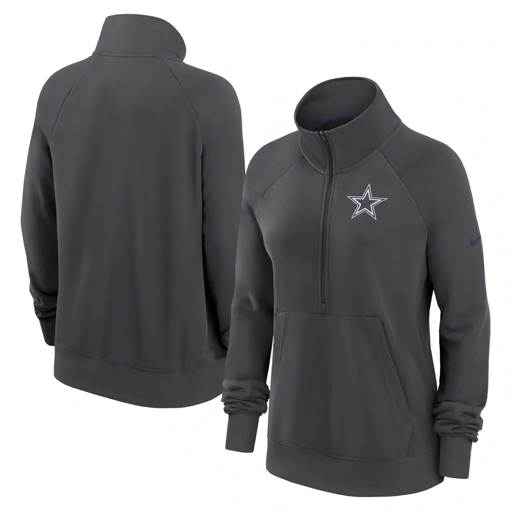 Lids Dallas Cowboys Nike Women's Premium Raglan Performance Half-Zip  Sweatshirt - Charcoal