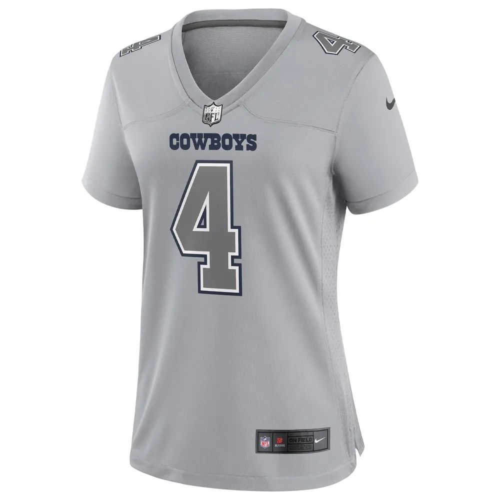 Women's Nike Dak Prescott Gray Dallas Cowboys Atmosphere Fashion Game Jersey