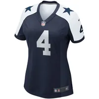 Women's Nike Dak Prescott Navy Dallas Cowboys Alternate Game Team Jersey