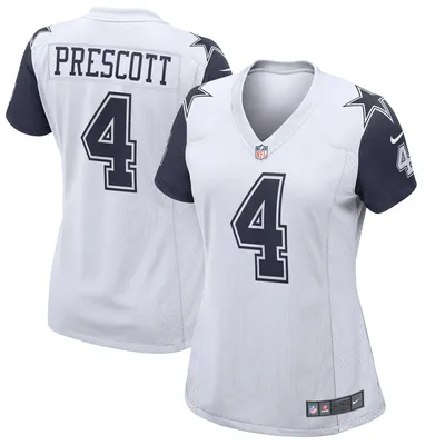 Maillot de match alternatif Nike Dak Prescott pour femme des Dallas Cowboys, blanc