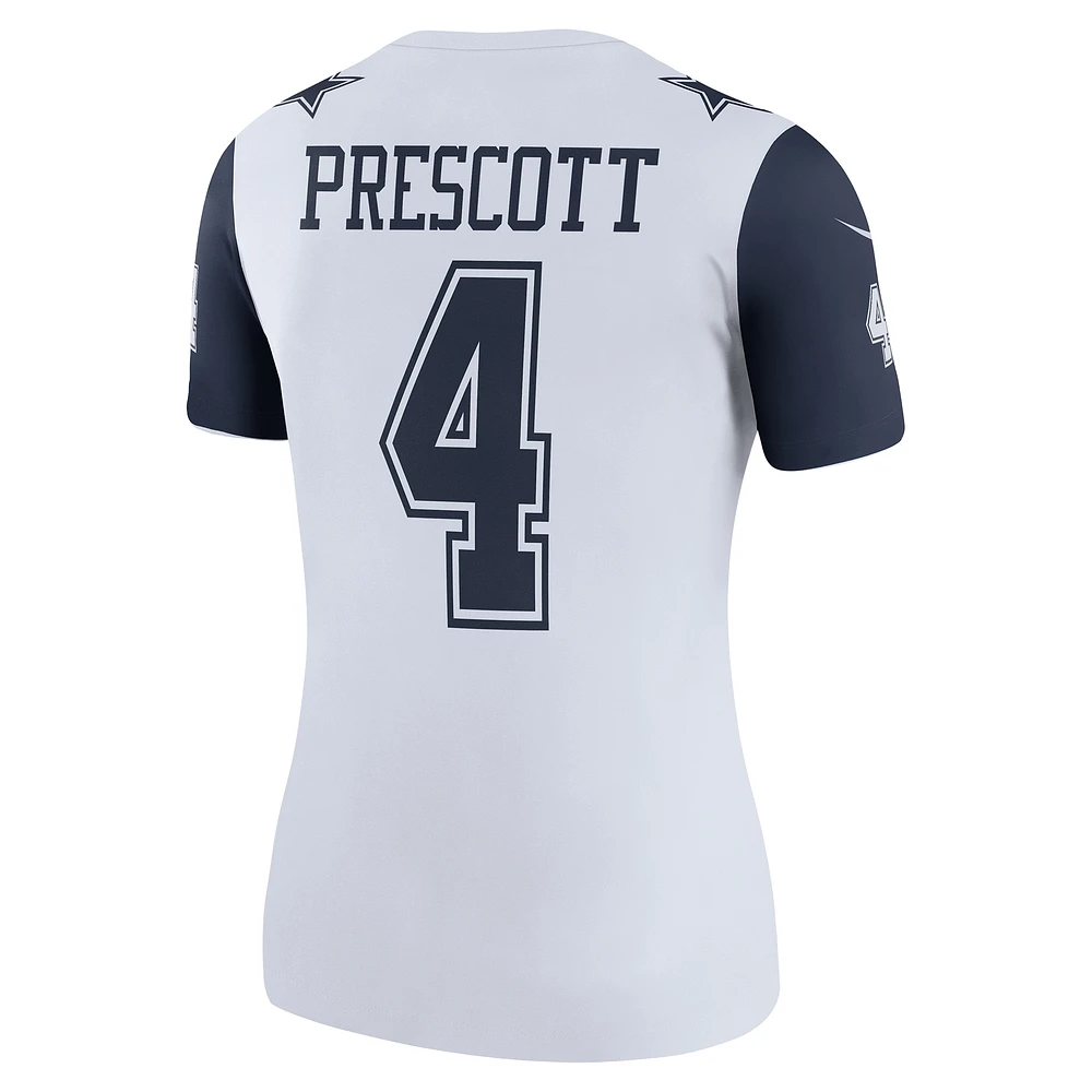 Haut de performance Nike Dak Prescott pour femme, blanc, Dallas Cowboys Legend Player