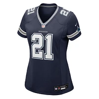 Maillot de jeu Nike Deion Sanders bleu marine pour femme des Dallas Cowboys, joueur retraité l'équipe