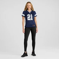 Maillot de jeu Nike Deion Sanders bleu marine pour femme des Dallas Cowboys, joueur retraité l'équipe