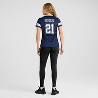 Maillot de jeu Nike Deion Sanders bleu marine pour femme des Dallas Cowboys, joueur retraité l'équipe