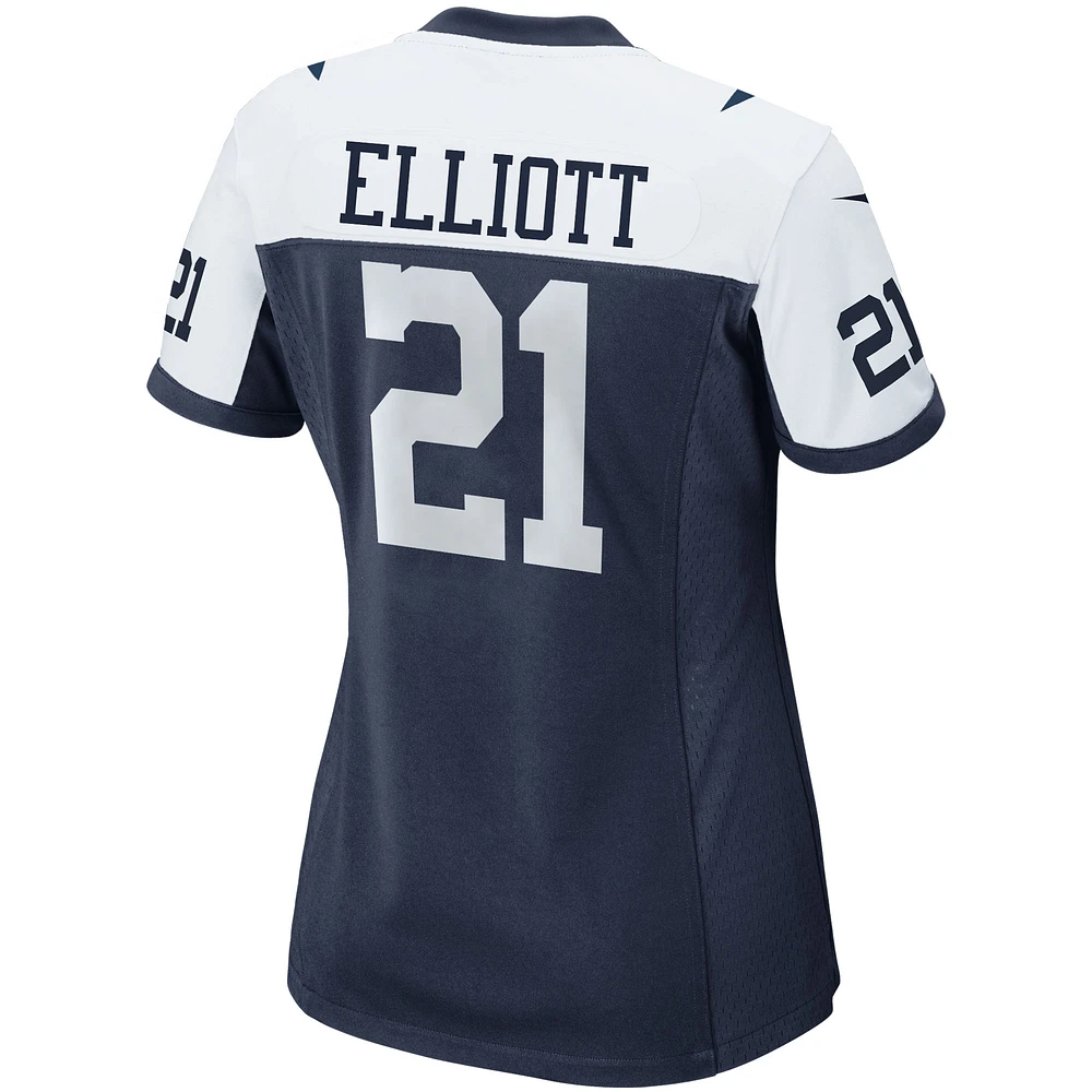 Women's Nike Ezekiel Elliott Navy Dallas Cowboys Alternate Game Team Jersey