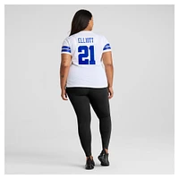 Maillot de match l'équipe Nike Ezekiel Elliott des Dallas Cowboys pour femme, blanc