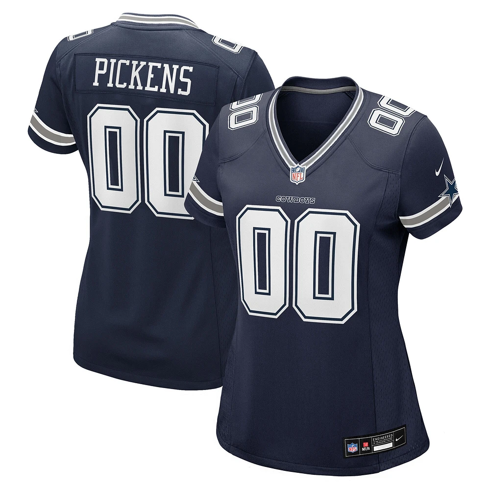 Maillot Nike George Pickens bleu marine des Cowboys de Dallas pour femme