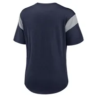 Women's Nike Heather Navy Dallas Cowboys Primary Logo Fashion Top