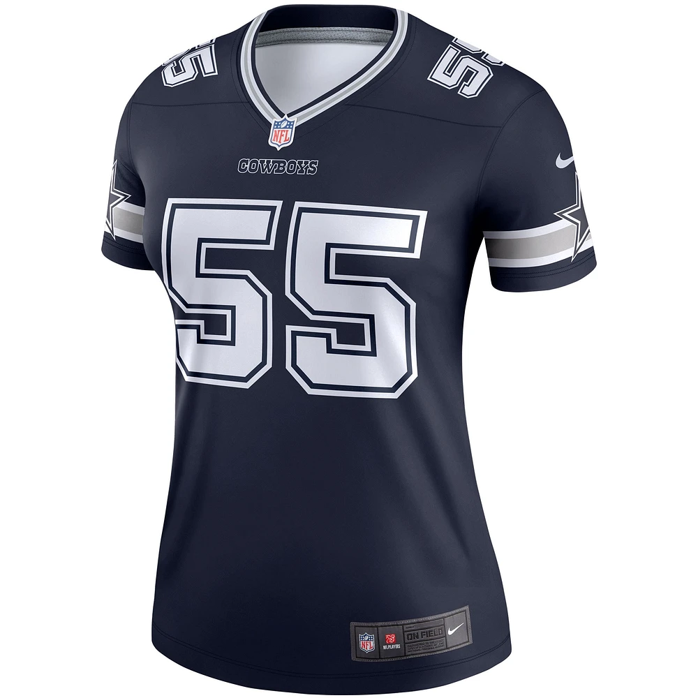 Women's Nike Leighton Vander Esch  Navy Dallas Cowboys Legend Player Performance Top