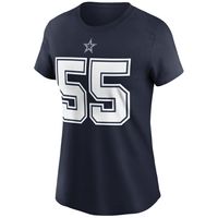 Women's Nike Leighton Vander Esch Navy Dallas Cowboys Name & Number T-Shirt