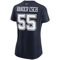 Women's Nike Leighton Vander Esch Navy Dallas Cowboys Name & Number T-Shirt