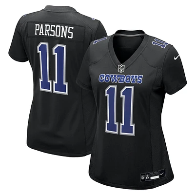 Maillot de jeu tendance Nike Micah Parsons pour femme, noir carbone, Dallas Cowboys