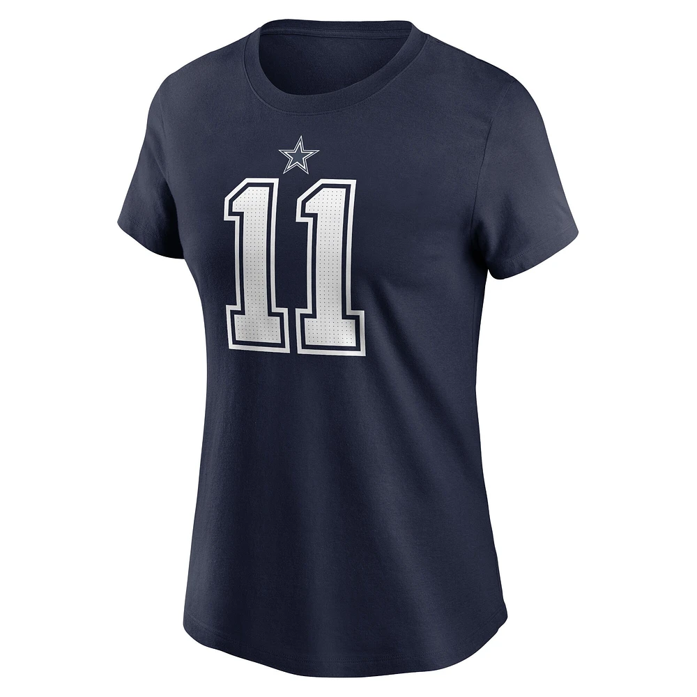 T-shirt avec nom et numéro de joueur des Dallas Cowboys Nike Micah Parsons pour femme bleu marine