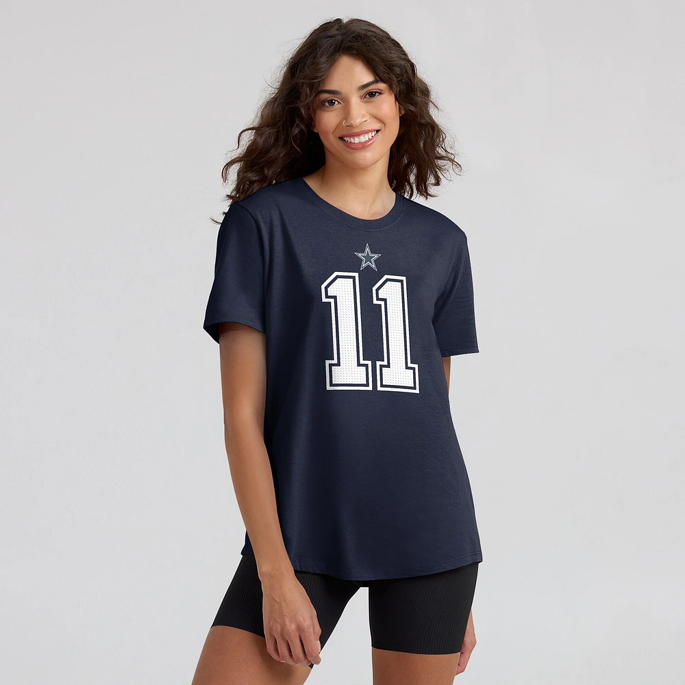 T-shirt avec nom et numéro de joueur des Dallas Cowboys Nike Micah Parsons pour femme bleu marine