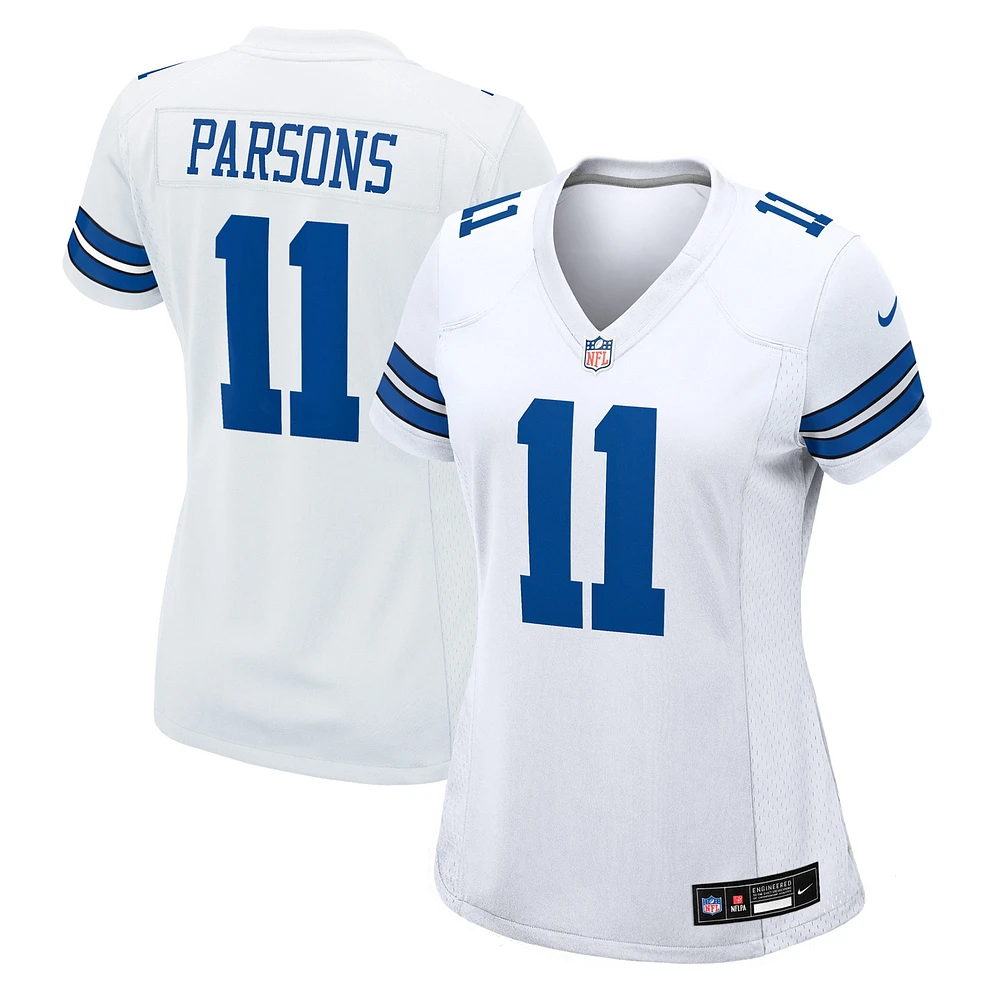 Maillot de match Nike Micah Parsons pour femme, blanc, Dallas Cowboys