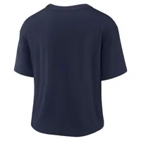 T-shirt à hanches hautes Nike pour femme Dallas Cowboys bleu marine/gris