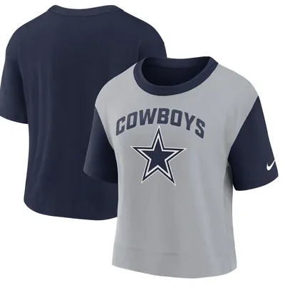 Women's Nike Navy/Gray Dallas Cowboys High Hip Fashion T-Shirt