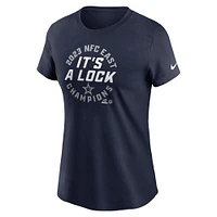 T-shirt Nike pour femme, bleu marine, Dallas Cowboys 2023, NFC East Division Champions Locker Room Trophy Collection