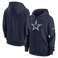 Sweat à capuche en polaire Nike pour femmes, bleu marine, Dallas Cowboys Club