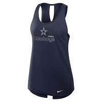 Débardeur Nike bleu marine Dallas Cowboys Crossback Performance pour femme