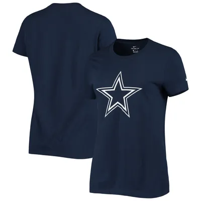 T-shirt essentiel pour femme Nike Dallas Cowboys Logo bleu marine