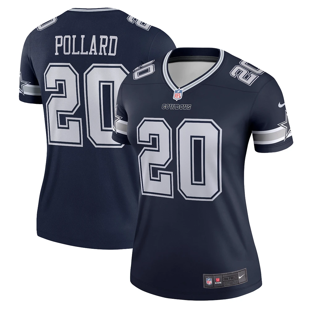 Women's Nike Tony Pollard  Navy Dallas Cowboys Legend Player Performance Top