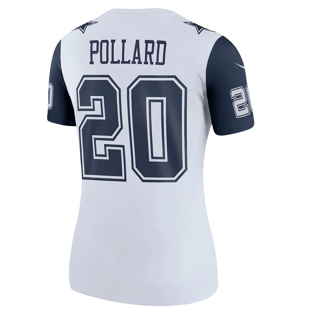 Women's Nike Tony Pollard  White Dallas Cowboys Legend Player Performance Top