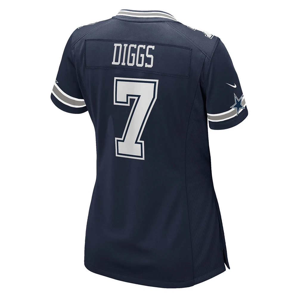 Maillot de match Nike Trevon Diggs pour femmes, bleu marine, Dallas Cowboys