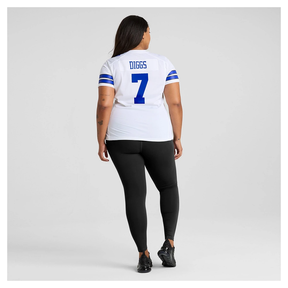 Maillot de match Nike Trevon Diggs pour femme, blanc, Dallas Cowboys