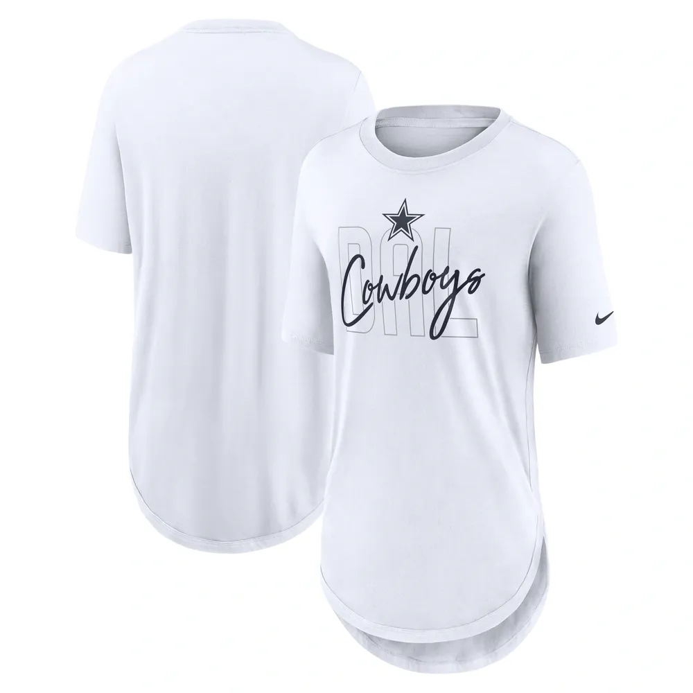 Nike Women's Nike White Dallas Cowboys City Love Weekend Plus Tri-Blend T- Shirt