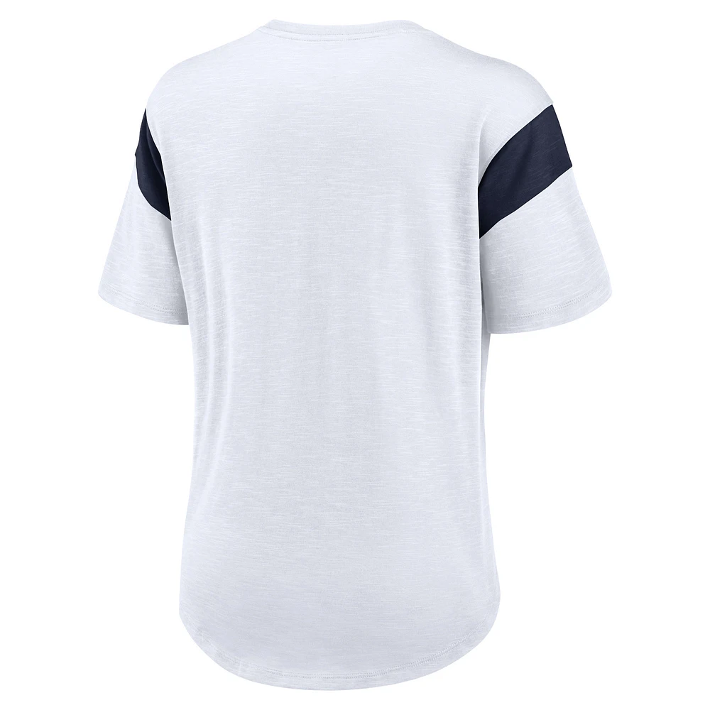 FBC COW BLANC MARINE SU23 NFL FEMME NIKE SLUB FASHION SS TEE TEELADC