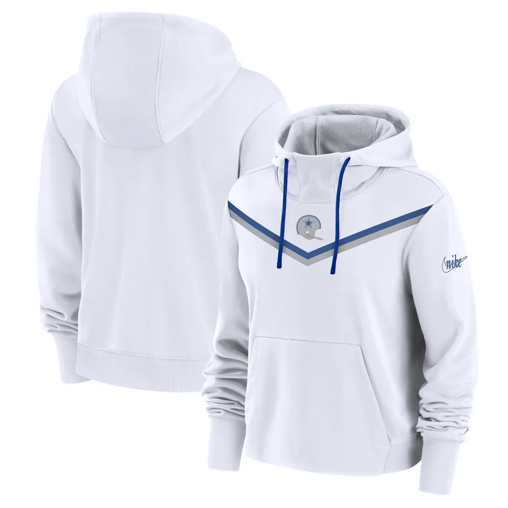 Lids Dallas Cowboys Nike Women's Historic Performance Pullover Hoodie -  White