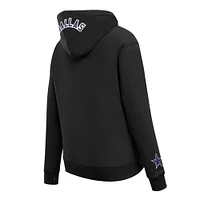 Women's Pro Standard Black Dallas Cowboys Animal Print Fleece Pullover Hoodie