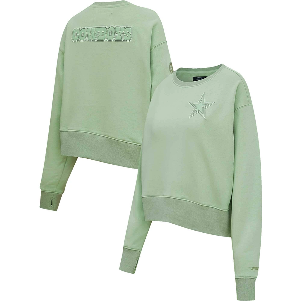 Sweat-shirt neutre Pro Standard vert clair des Cowboys de Dallas pour femmes