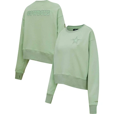 Women's Pro Standard  Light Green Dallas Cowboys Neutral Pullover Sweatshirt