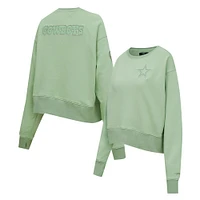 Women's Pro Standard  Light Green Dallas Cowboys Neutral Pullover Sweatshirt