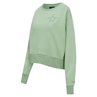 Women's Pro Standard  Light Green Dallas Cowboys Neutral Pullover Sweatshirt