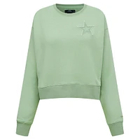 Women's Pro Standard  Light Green Dallas Cowboys Neutral Pullover Sweatshirt