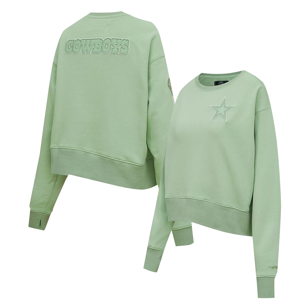 Sweat-shirt neutre Pro Standard vert clair des Cowboys de Dallas pour femmes